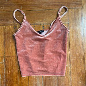 Little Satin Rose Crop Top